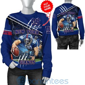 New York Giants Mascot Catching Ball Custom Name 3D All Over Printed Shirt Product Photo