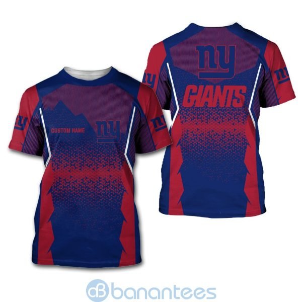 New York Giants NFL Football Team Custom Name 3D All Over Printed Shirt For Fans Product Photo