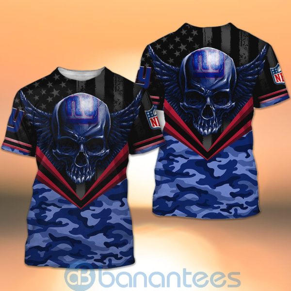 New York Giants Skull Wings 3D All Over Printed Shirt Product Photo