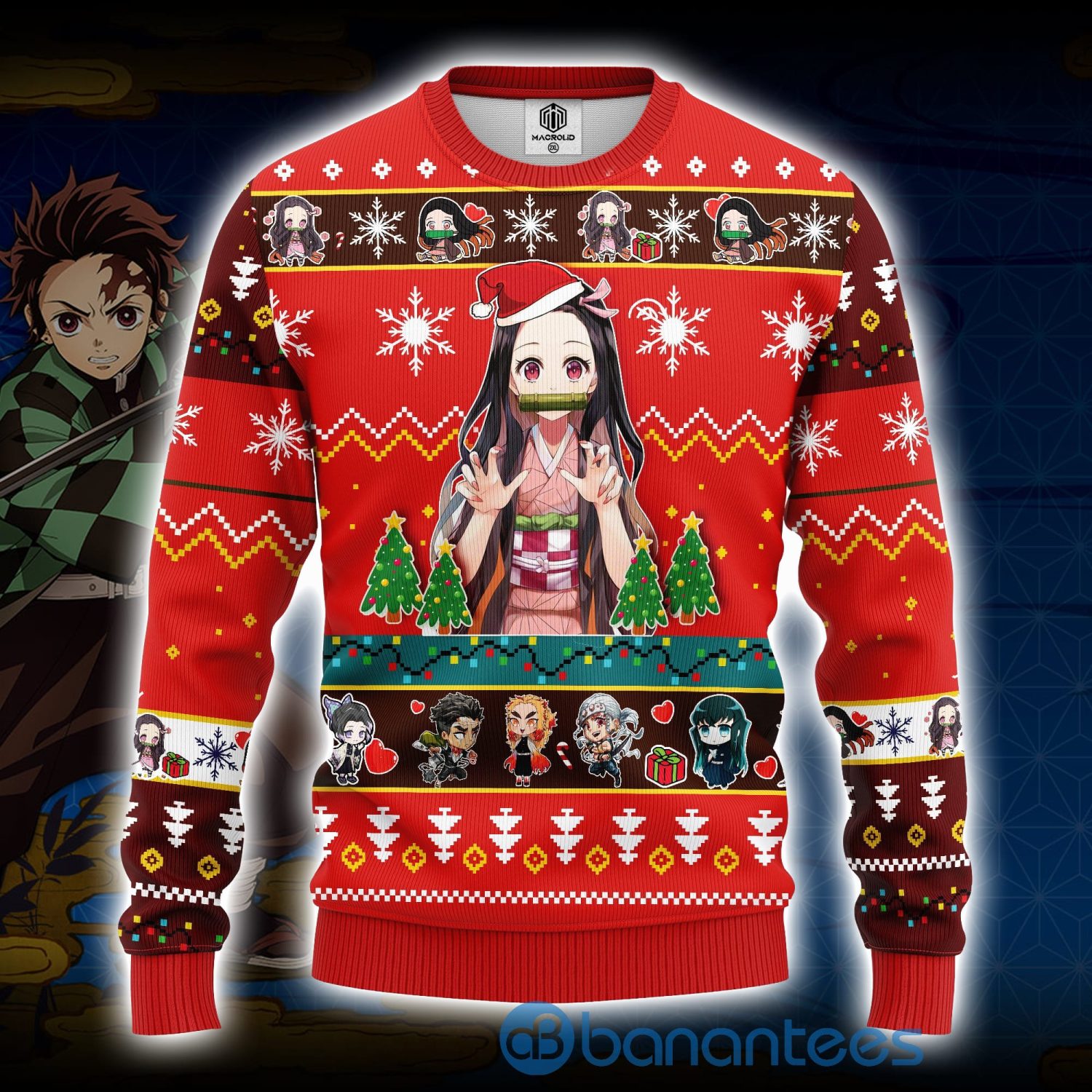 Nezuko Kamado Demon Slayer Anime Ugly Christmas Sweater All Over Printed Shirt