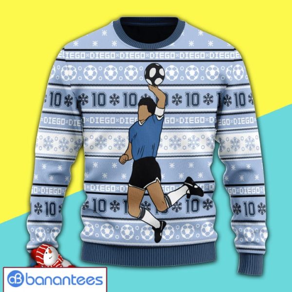 Number 10 Football Player Awesome Full Print Ugly Christmas Sweater Product Photo