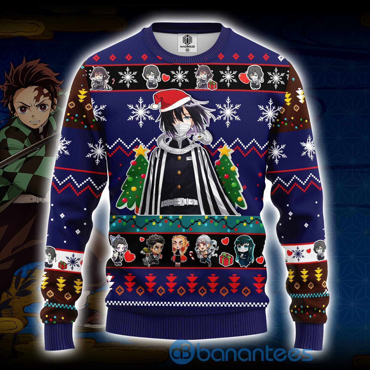 Obanai Iguro Demon Slayer Anime Ugly Christmas Sweater All Over Printed Shirt