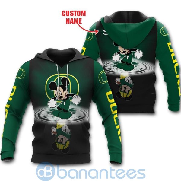 Oregon Ducks Disney Mickey Mouse In Water Custom Name 3D All Over Printed Shirt Product Photo