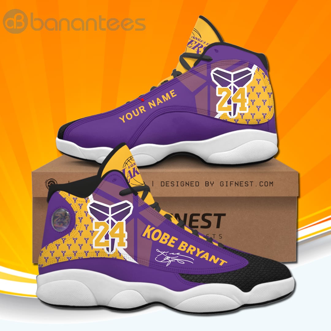 Personalized Kobe Bryant 24 Lakers Symbol Air Jordan 13 Sneakers