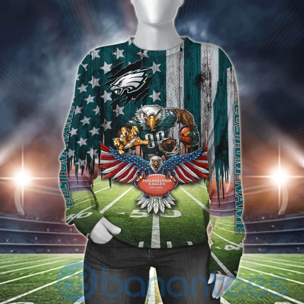 Philadelphia Eagles Mascot Eagle Custom Name 3D All Over Printed Shirt Product Photo
