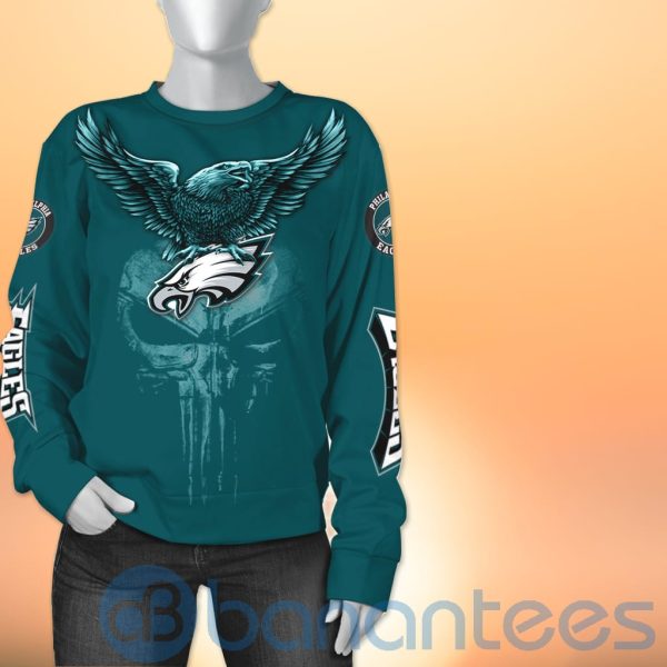 Philadelphia Eagles NFL Logo Eagle Skull 3D All Over Printed Shirt Product Photo
