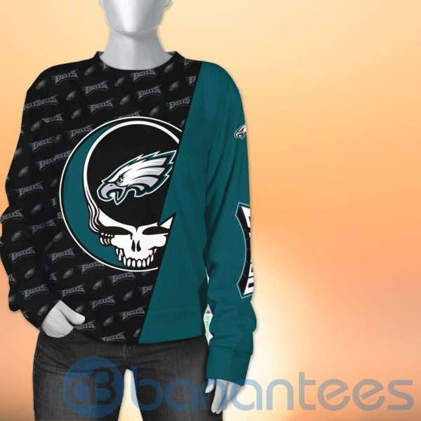 Philadelphia Eagles NFL Team Logo Grateful Dead Design 3D All Over Printed Shirt Product Photo