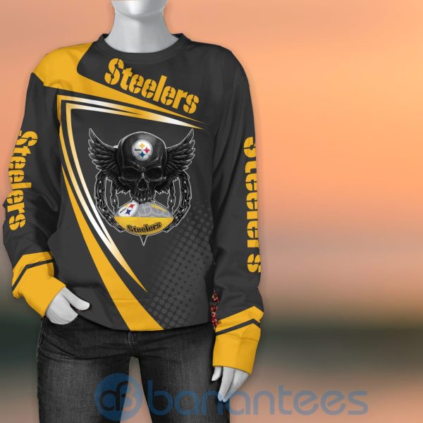 Pittsburgh Steelers NFL Skull American Football Sporty Design 3D All Over Printed Shirt Product Photo