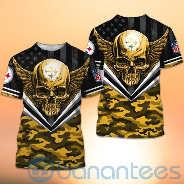 Pittsburgh Steelers Skull Wings 3D All Over Printed Shirt Product Photo
