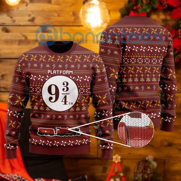 Platform 9 34 All Over Printed Ugly Christmas Sweater Product Photo