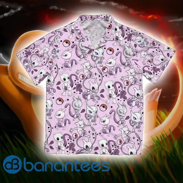 Pokemon Mewtwo Short Sleeves Hawaiian Shirt Summer Shirt Product Photo