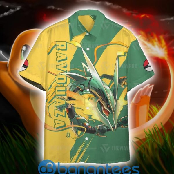 Pokemon Rayquaza Short Sleeves Hawaiian Shirt Summer Shirt Product Photo