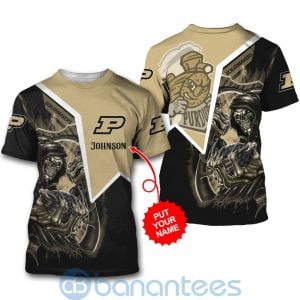 Purdue Boilermakers Custom Name 3D All Over Printed Shirt Product Photo
