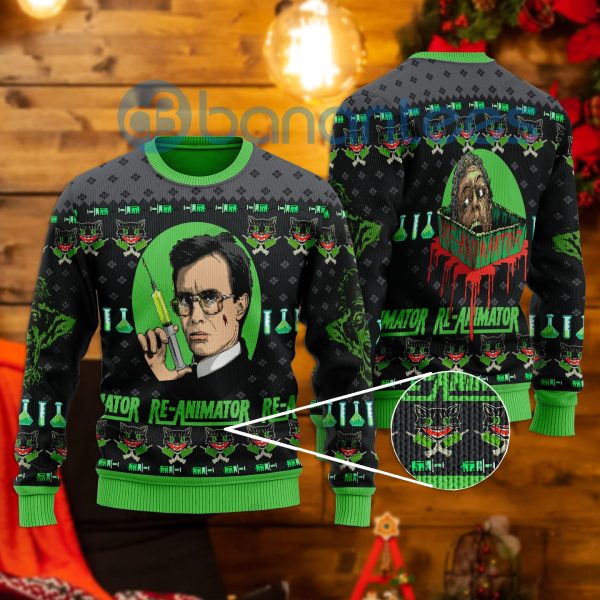 Re Animator All Over Printed Ugly Christmas Sweater Product Photo