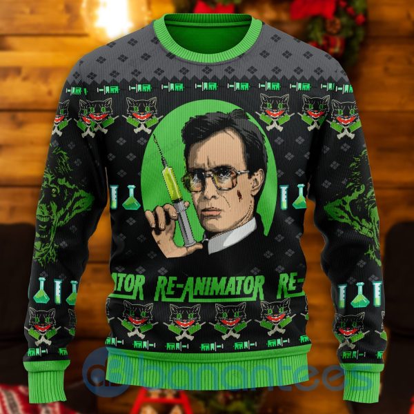 Re Animator All Over Printed Ugly Christmas Sweater Product Photo