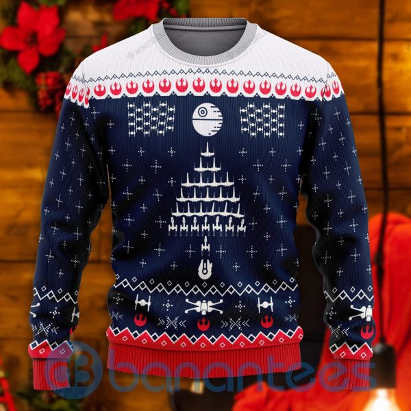 Rebel Inaders All Over Printed Ugly Christmas Sweater Product Photo