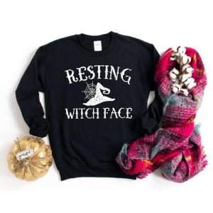 Resting Witch Face Best Gift For Halloween Sweatshirt Product Photo