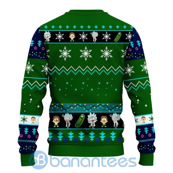 Rick And Morty Funny Gift Green Ugly Christmas 3D Sweater Product Photo