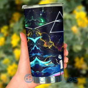 Rick And Morty Pink Floyd Dark Side Of The Moon Galaxy Blue Tumbler Product Photo