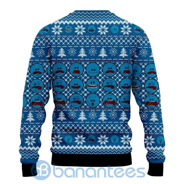 Rick And Morty Sweater Meseeks Christmas Is Pain Blue Ugly Christmas 3D Sweater Product Photo