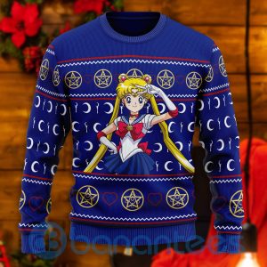 Sailor Moon Fair Isle All Over Printed Ugly Christmas Sweater Product Photo