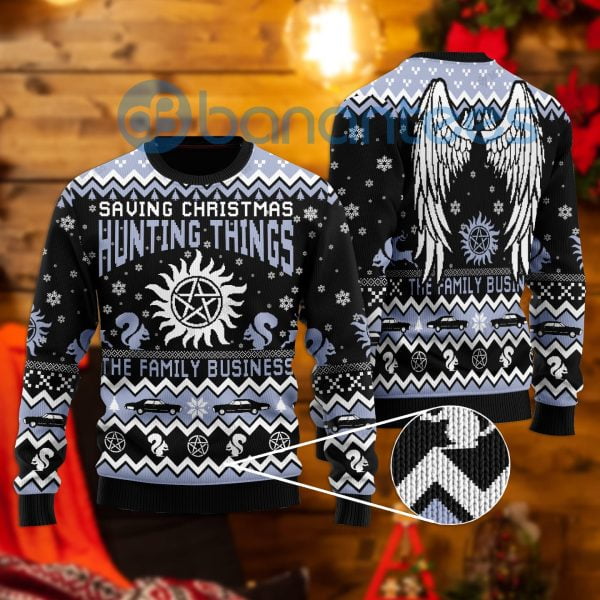 Saing Christmas Hunting Things The Familly Business Sweaters Product Photo