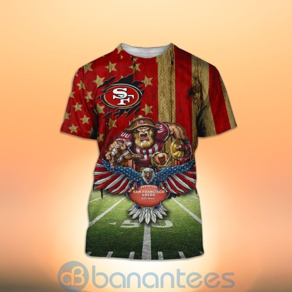 San Francisco 49ers Mascot Eagle Custom Name 3D All Over Printed Shirt Product Photo