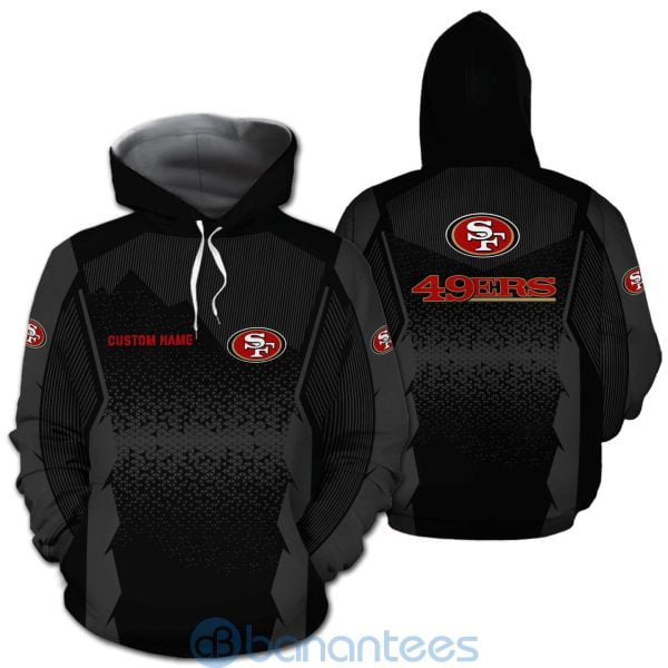 San Francisco 49ers NFL Football Team Custom Name Black 3D All Over Printed Shirt Product Photo
