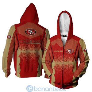 San Francisco 49ers NFL Football Team Custom Name Red 3D All Over Printed Shirt Product Photo