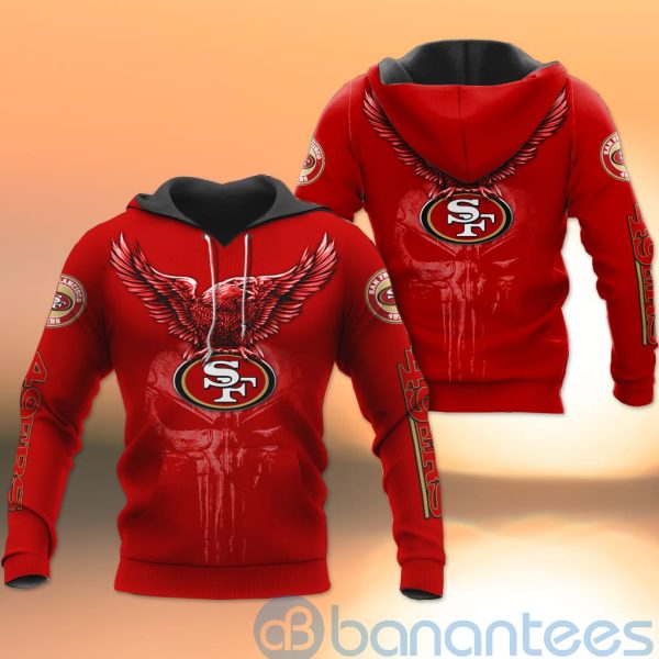 San Francisco 49ers NFL Logo Eagle Skull 3D All Over Printed Shirt Product Photo