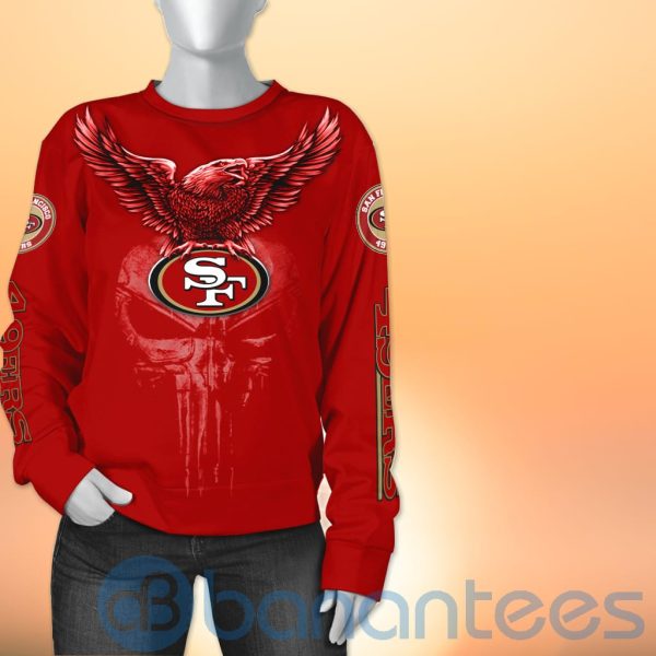 San Francisco 49ers NFL Logo Eagle Skull 3D All Over Printed Shirt Product Photo