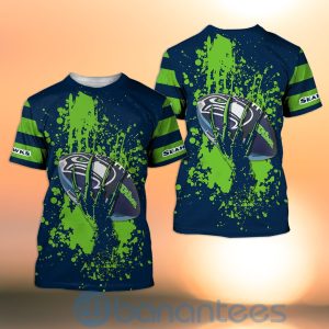 Seattle Seahawks Skull Hand NFL Football Team Logo Ball 3D All Over Printed Shirt Product Photo