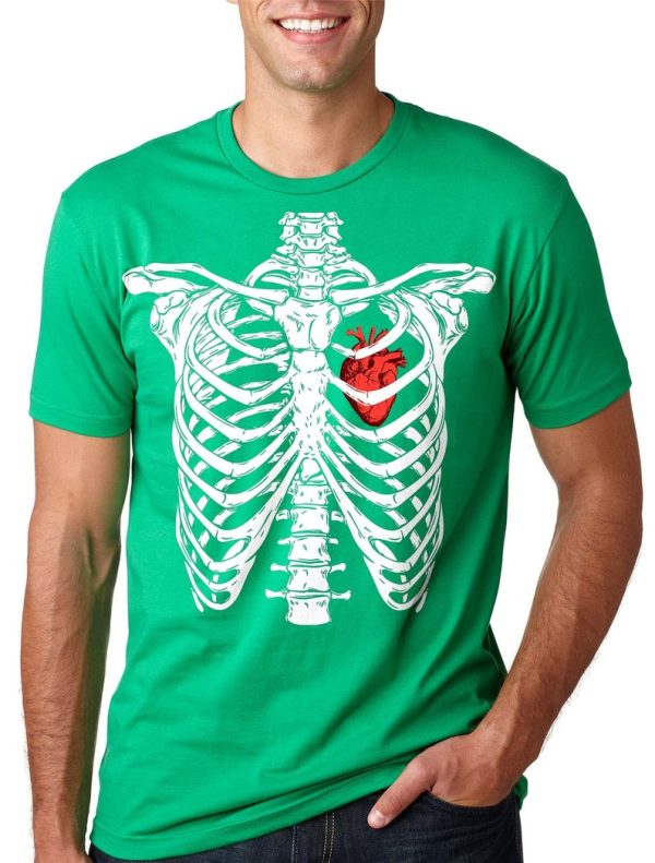 Skeleton Rib Cage Happy Halloween T Shirt Product Photo