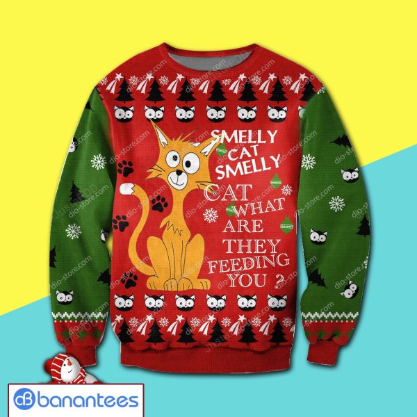 Smelly Cat Phoebe From Friends Merry Christmas All Over Print Ugly Sweater Product Photo