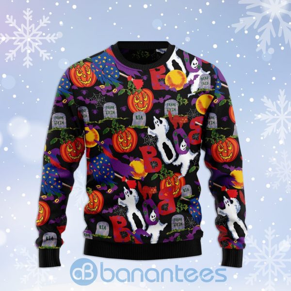 Spooky Boo Halloween Best Gift Ugly Christmas 3D Sweater Product Photo
