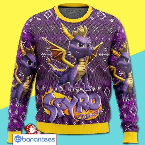 Spyro The Dragon Merry Christmas All Over Print Ugly Sweater Ixm Product Photo