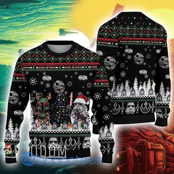 Star Wars Christmas Knitting Pattern All Over Printed 3D Sweater Product Photo