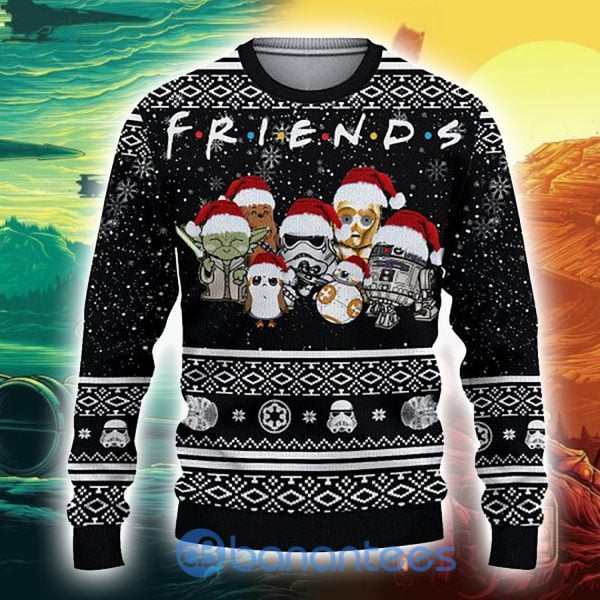 Star Wars Friends Christmas Knitting Pattern Ugly Christmas Sweater Product Photo