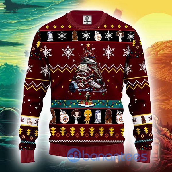 Star Wars Trips Christmas Knitting Pattern Ugly Christmas Sweater Product Photo