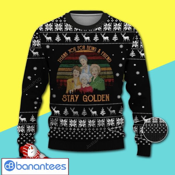 Stay Golden Girls Merry Christmas All Over Print Ugly Sweater Product Photo