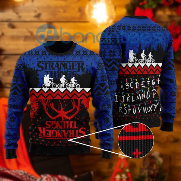 Stranger Things Ugly Holiday All Over Printed Ugly Christmas Sweater Product Photo