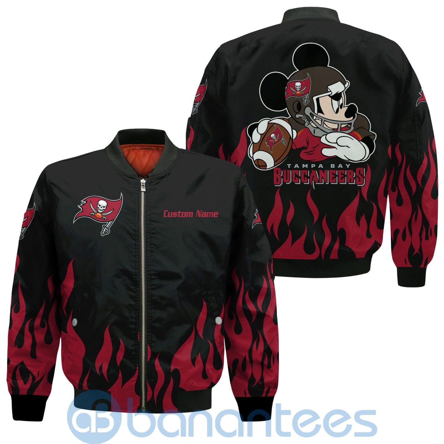 Tampa Bay Buccaneers Football Team Logo Disney Mickey Custom Name Bomber Jacket