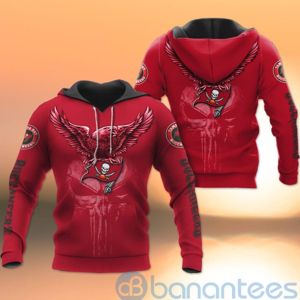 Tampa Bay Buccaneers NFL Logo Eagle Skull 3D All Over Printed Shirt Product Photo