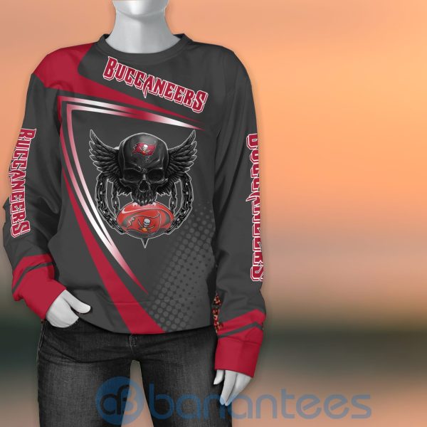 Tampa Bay Buccaneers NFL Skull American Football Sporty Design 3D All Over Printed Shirt Product Photo