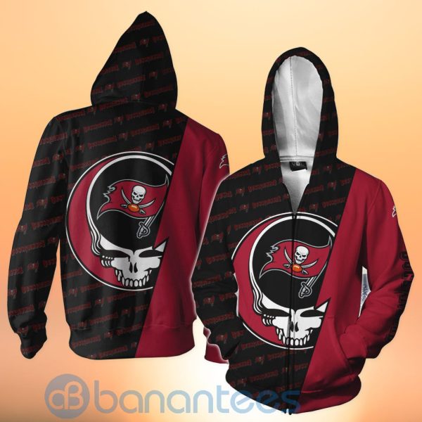 Tampa Bay Buccaneers NFL Team Logo Grateful Dead Design 3D All Over Printed Shirt Product Photo