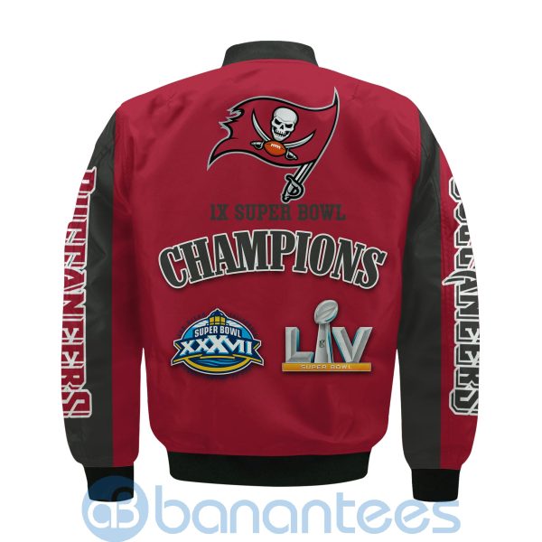 Tampa Bay Buccaneers Super Bowl Champions Custom Name Number Bomber Jacket Product Photo