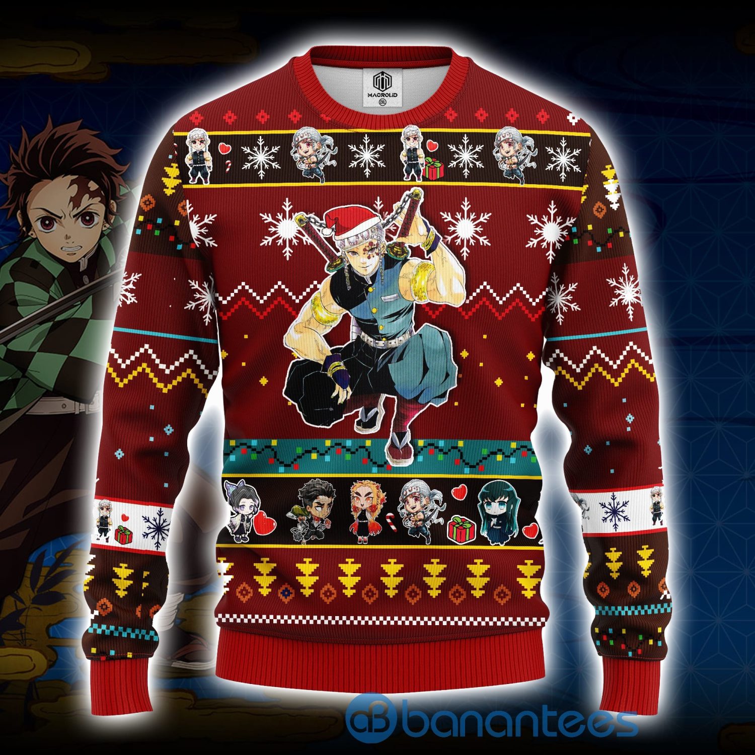 Tengen Uzui Demon Slayer Anime Ugly Christmas Sweater All Over Printed Shirt