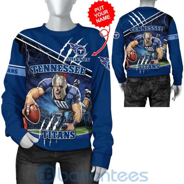 Tennessee Titans Mascot Catching Ball Custom Name 3D All Over Printed Shirt Product Photo