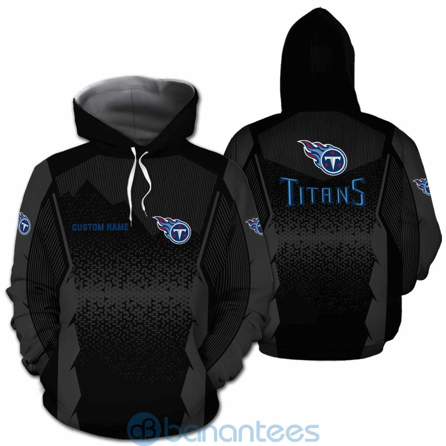 Tennessee Titans NFL Football Team Custom Name Black 3D All Over Printed Shirt