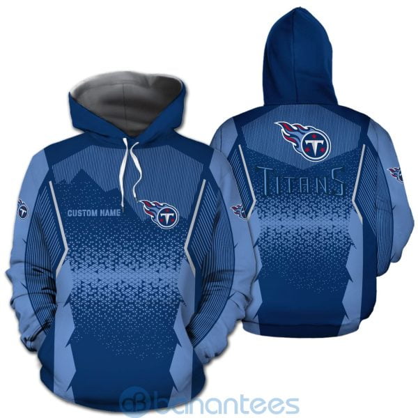 Tennessee Titans NFL Football Team Custom Name Blue 3D All Over Printed Shirt Product Photo